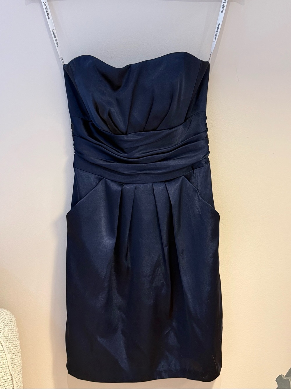 Strapless Navy Cocktail Dress